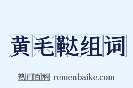 黄毛鞑组词是什么意思的图片